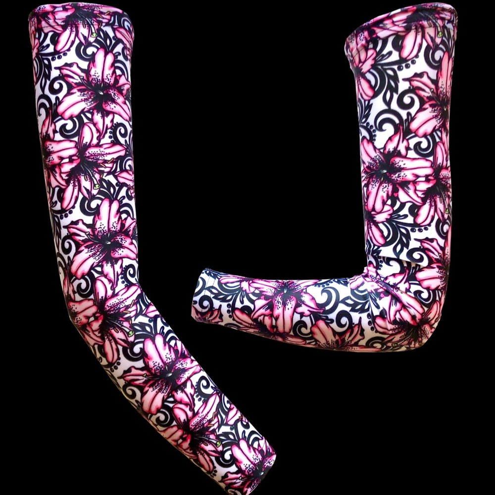 Lilly Print Arm Sleeves / Arm Warmers /Sun Sleeves